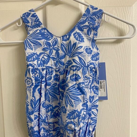 Baby Romper, Blue Ginger, Hawaiian Print, 12 mth, Cotton, Adjustable Straps - Picture 9 of 11